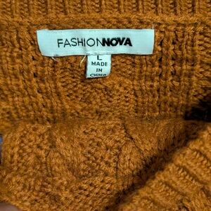 Fashion Nova Brown Knit Sweater
